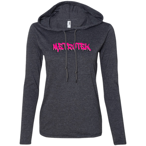 Metrotek Ladies tri-tone drip hooded t-shirt